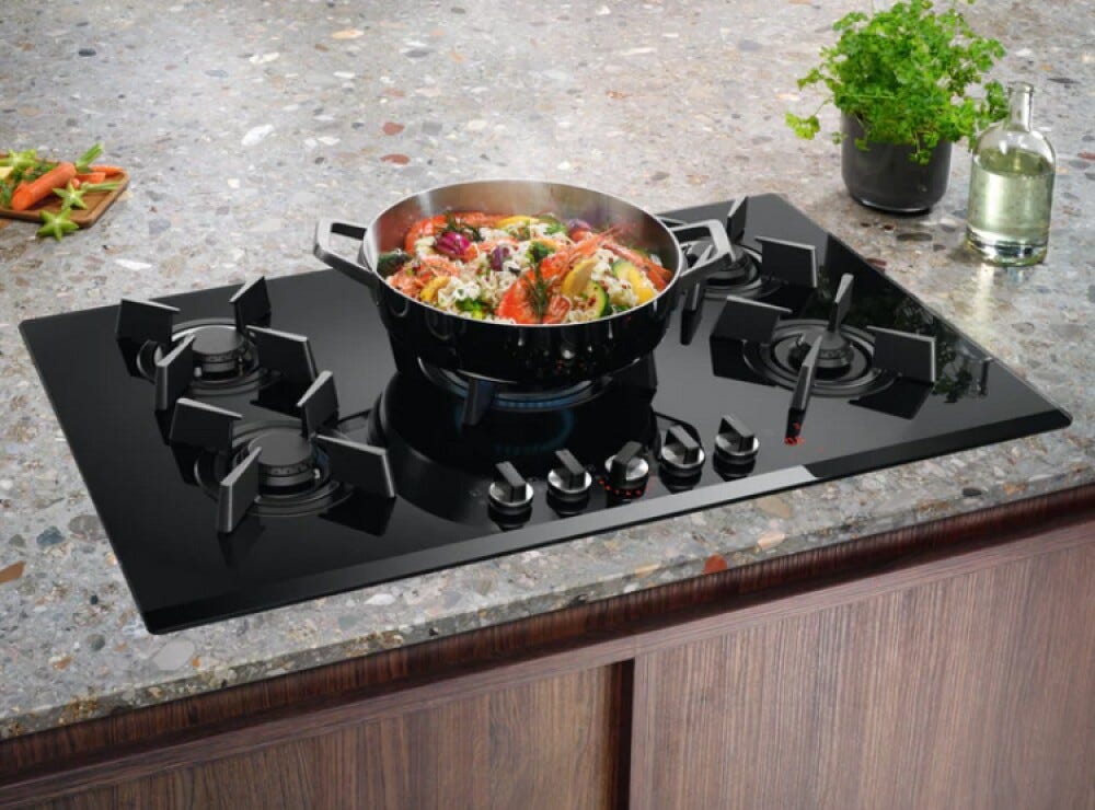 Electrolux KGG953753K 800 Piano cottura a gas cm. 88 - vetroceramica nero