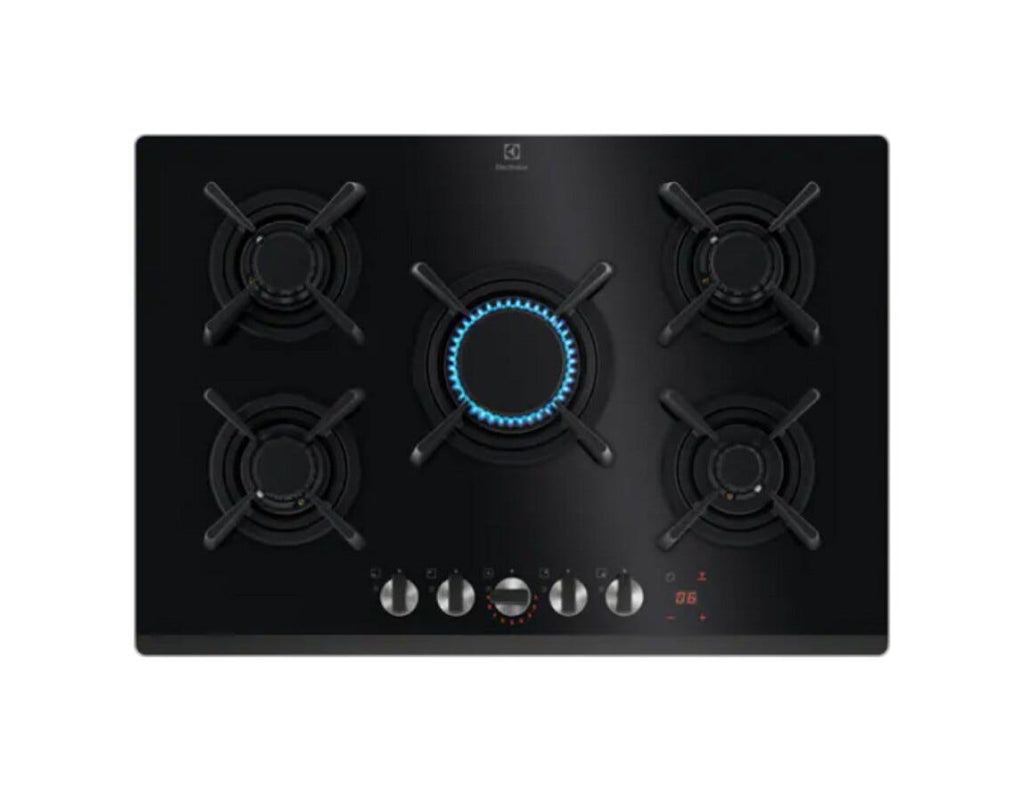 Electrolux KGG753753K 800 Piano cottura a gas cm. 74 - vetroceramica nero