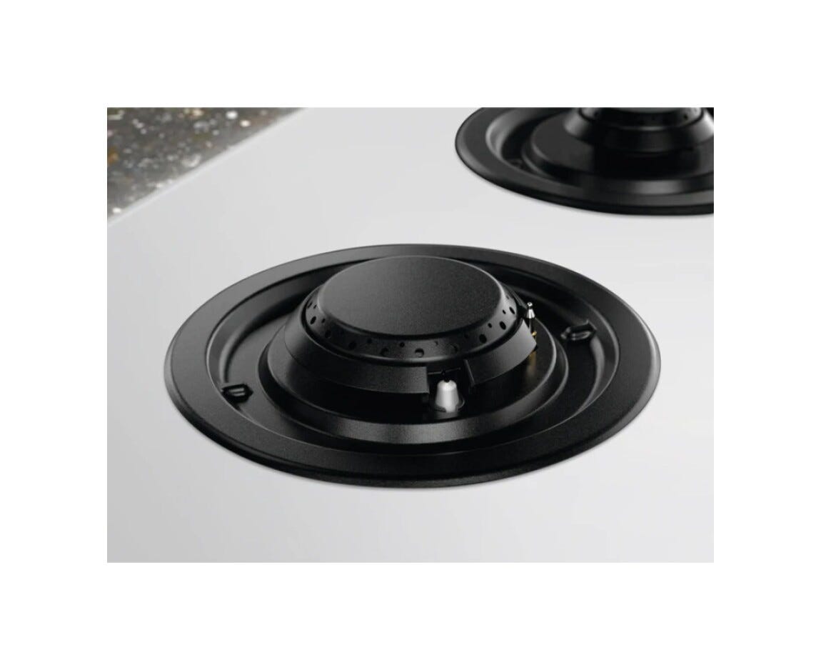 Electrolux KGG643753W 800 Piano cottura a gas cm. 59 - vetroceramica bianco