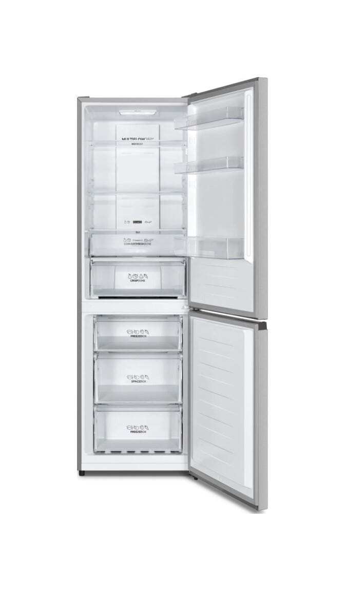 Gorenje NRK6192AS4 Frigorifero con congelatore a libera installazione cm. 60 h. 187 - lt. 304 - grigio