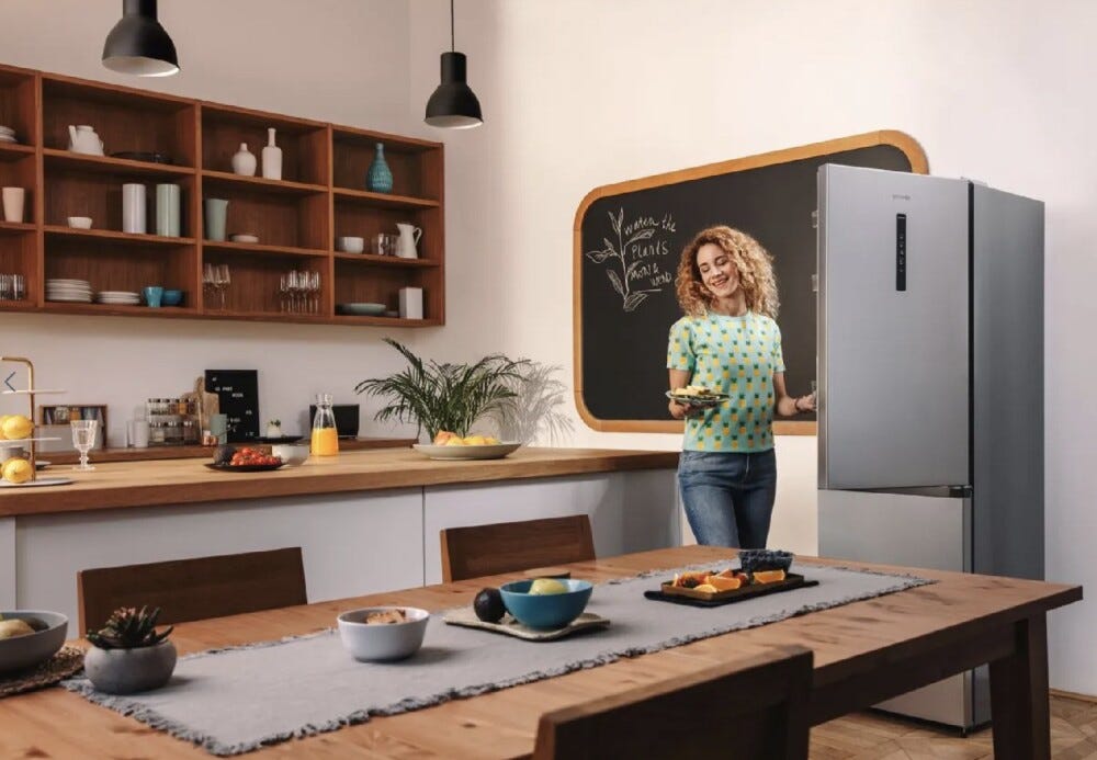 Gorenje NRK6192AS4 Frigorifero con congelatore a libera installazione cm. 60 h. 187 - lt. 304 - grigio