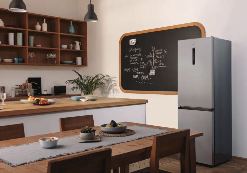 Gorenje NRK6192AS4 Frigorifero con congelatore a libera installazione cm. 60 h. 187 - lt. 304 - grigio