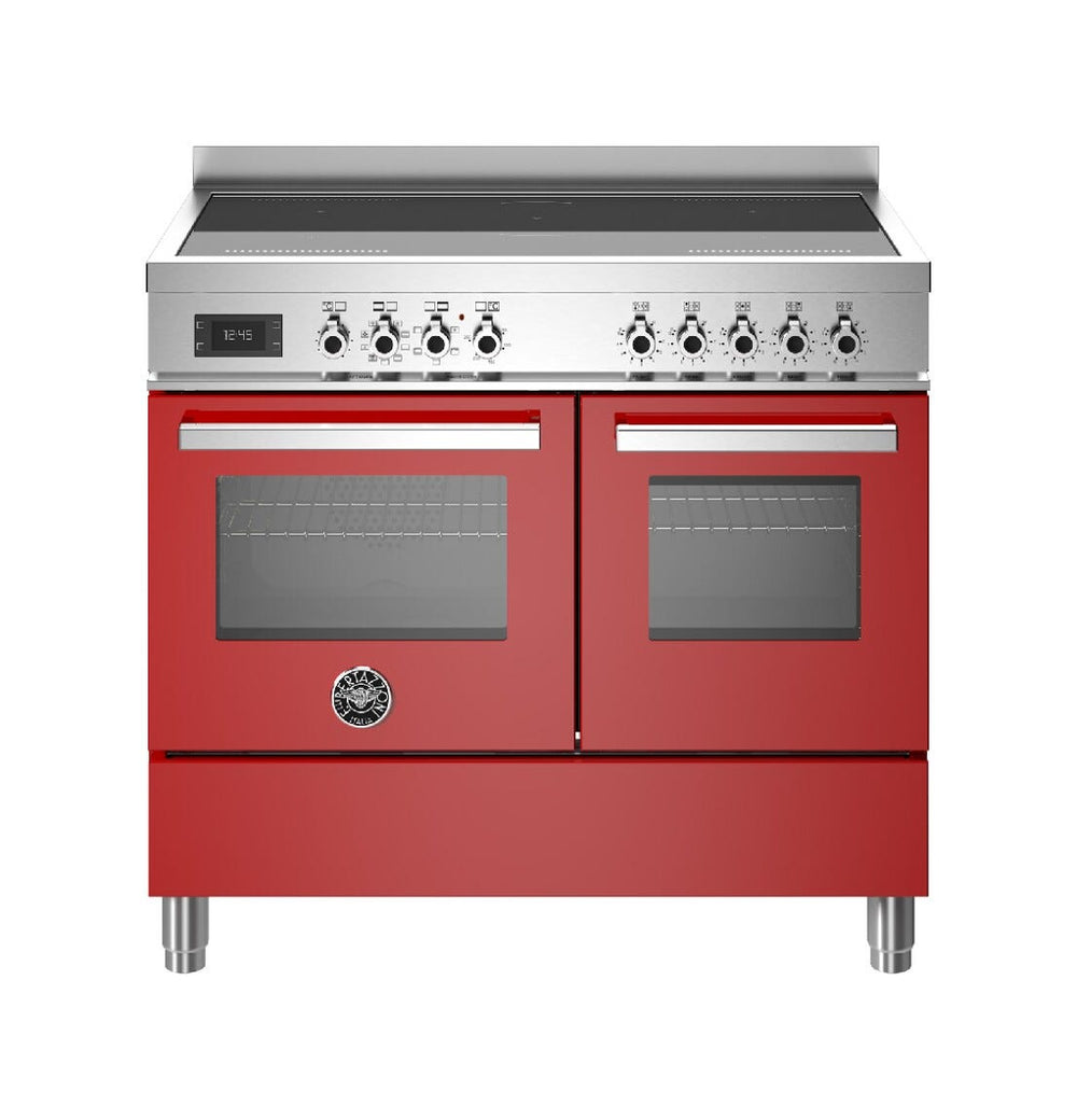 Bertazzoni PRO105I2EROT Professional Cucina da accosto cm. 100 - 2 forni elettrici - 5 zone induzione - scaldavivande - rosso