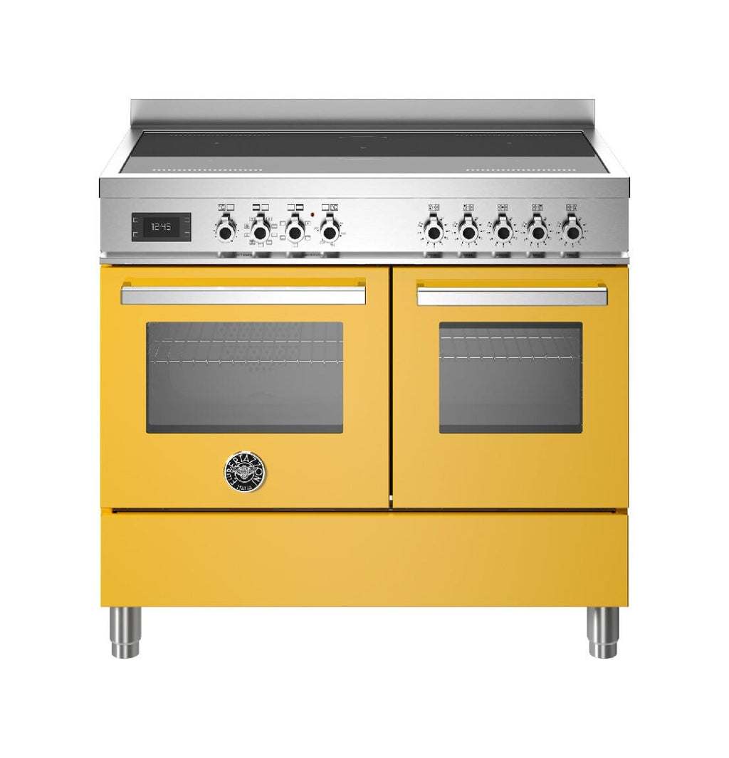 Bertazzoni PRO105I2EGIT Professional Cucina da accosto cm. 100 - 2 forni elettrici - 5 zone induzione - scaldavivande - giallo