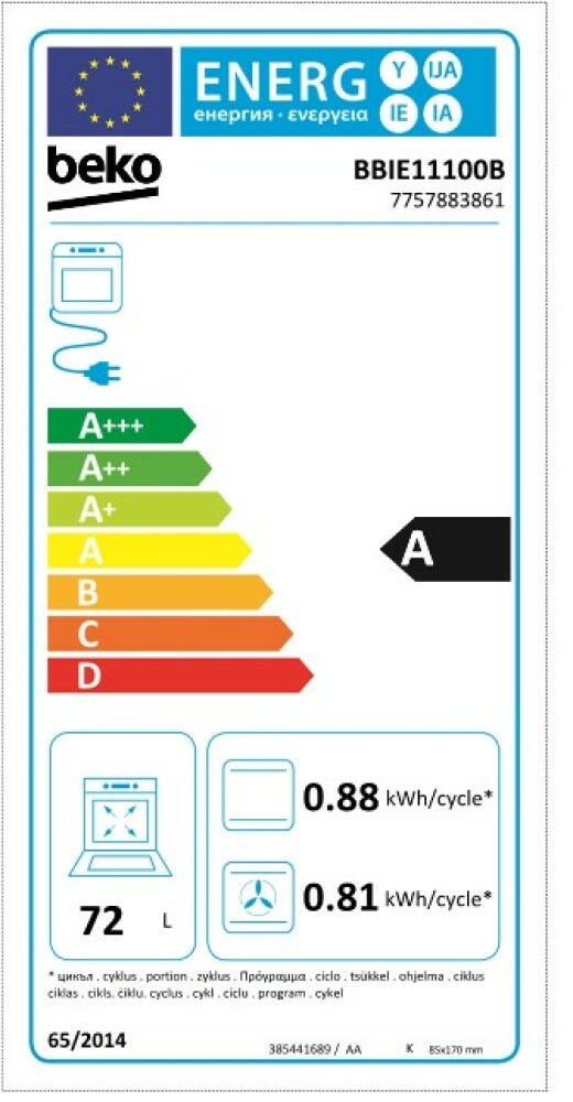 Beko BBIE11100B Beyond Forno elettrico cm. 60 - nero