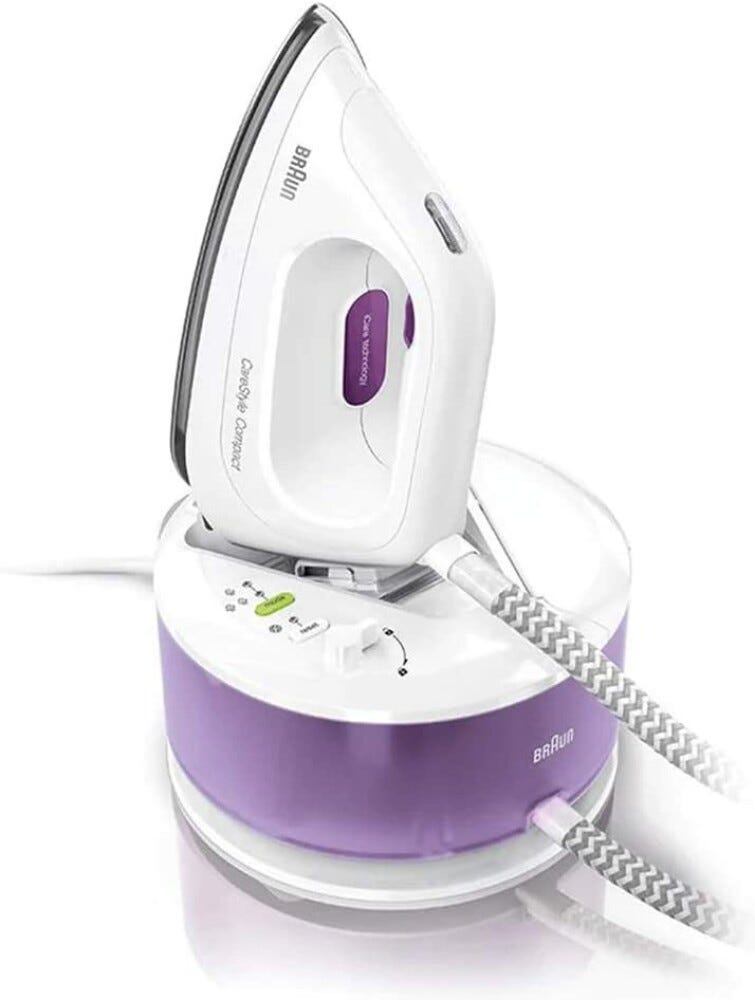 Braun IS2144VI Ferro da stiro con caldaia a vapore - bianco/viola