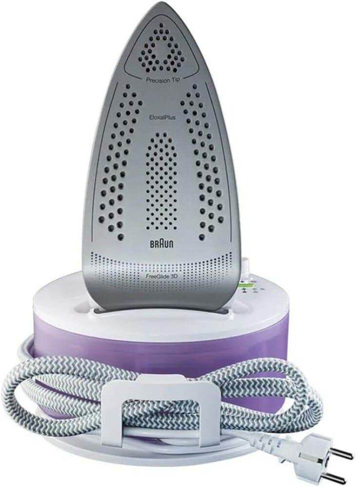 Braun IS2144VI Ferro da stiro con caldaia a vapore - bianco/viola