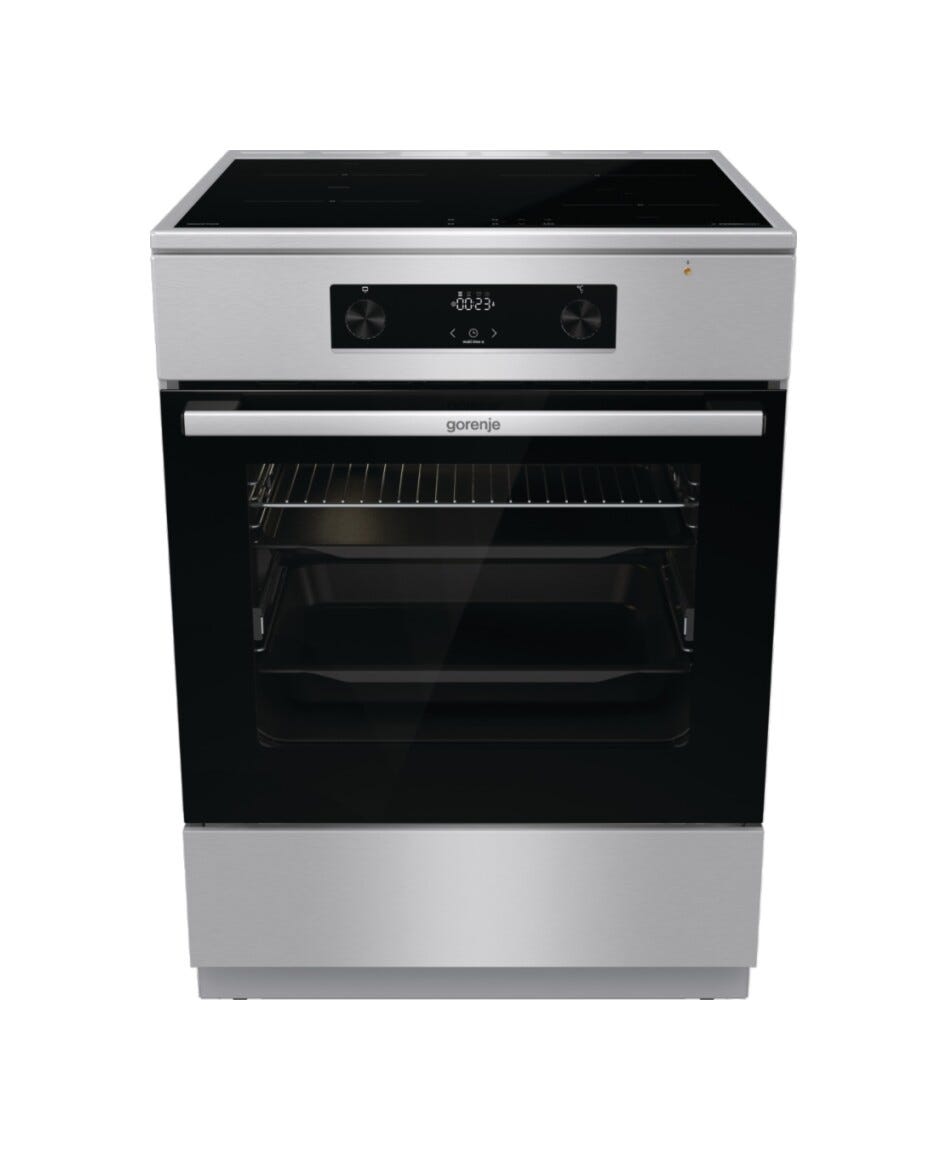 Gorenje GEIT6C60XPG Cucina da accosto cm. 60 - 4 zone cottura a induzione + 1 forno elettrico - inox/nero
