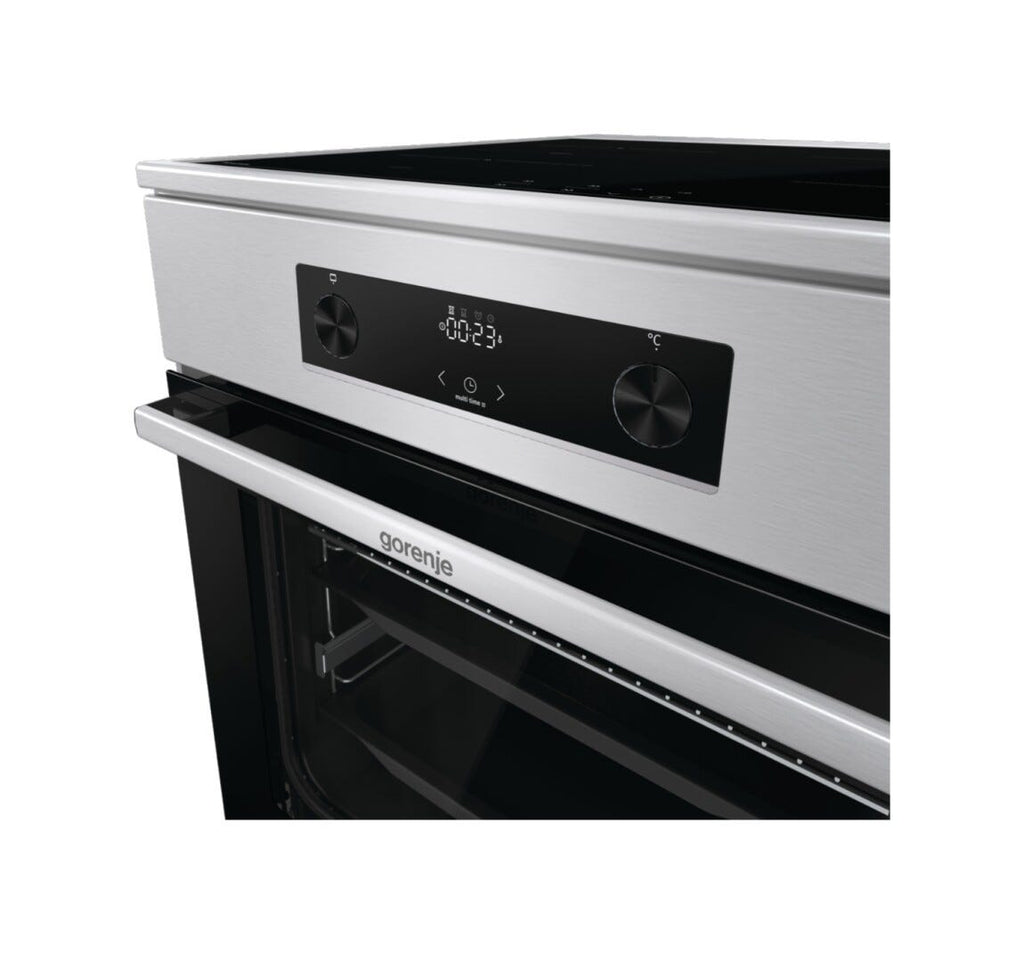 Gorenje GEIT6C60XPG Cucina da accosto cm. 60 - 4 zone cottura a induzione + 1 forno elettrico - inox/nero