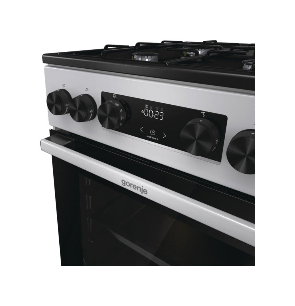 Gorenje GK5C60SJ Cucina da accosto cm. 50 - 4 fuochi gas + 1 forno elettrico - inox/nero