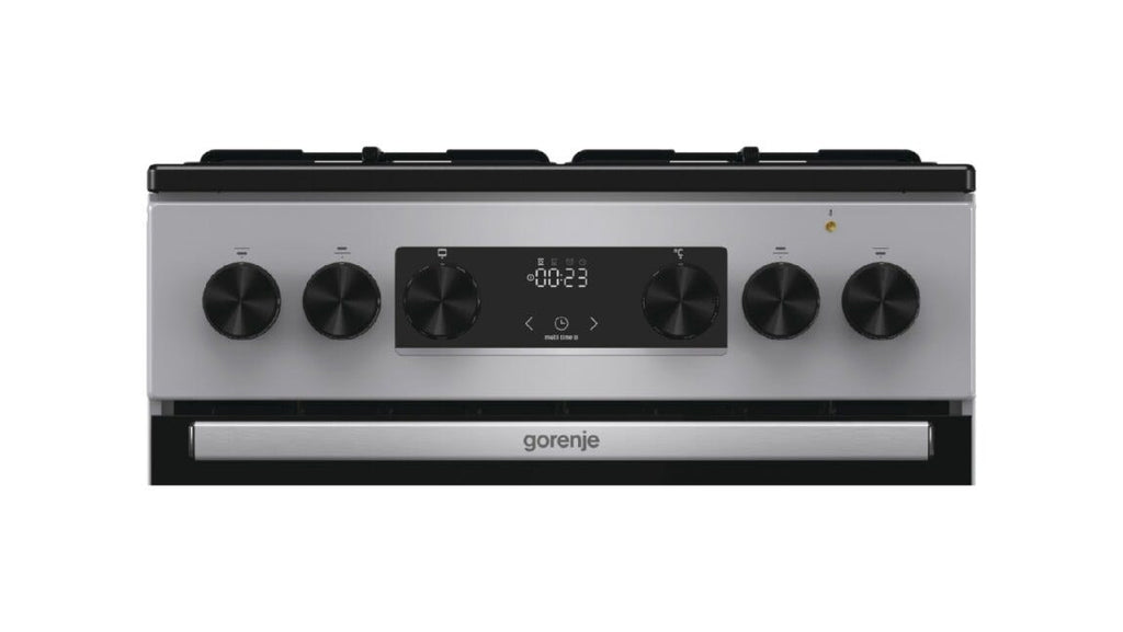 Gorenje GK5C60SJ Cucina da accosto cm. 50 - 4 fuochi gas + 1 forno elettrico - inox/nero