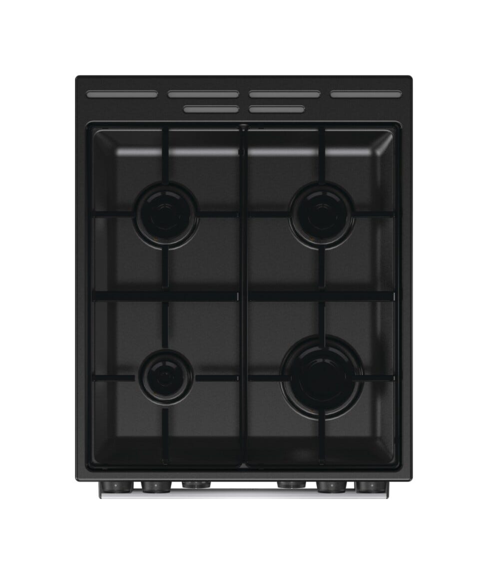Gorenje GK5C60SJ Cucina da accosto cm. 50 - 4 fuochi gas + 1 forno elettrico - inox/nero