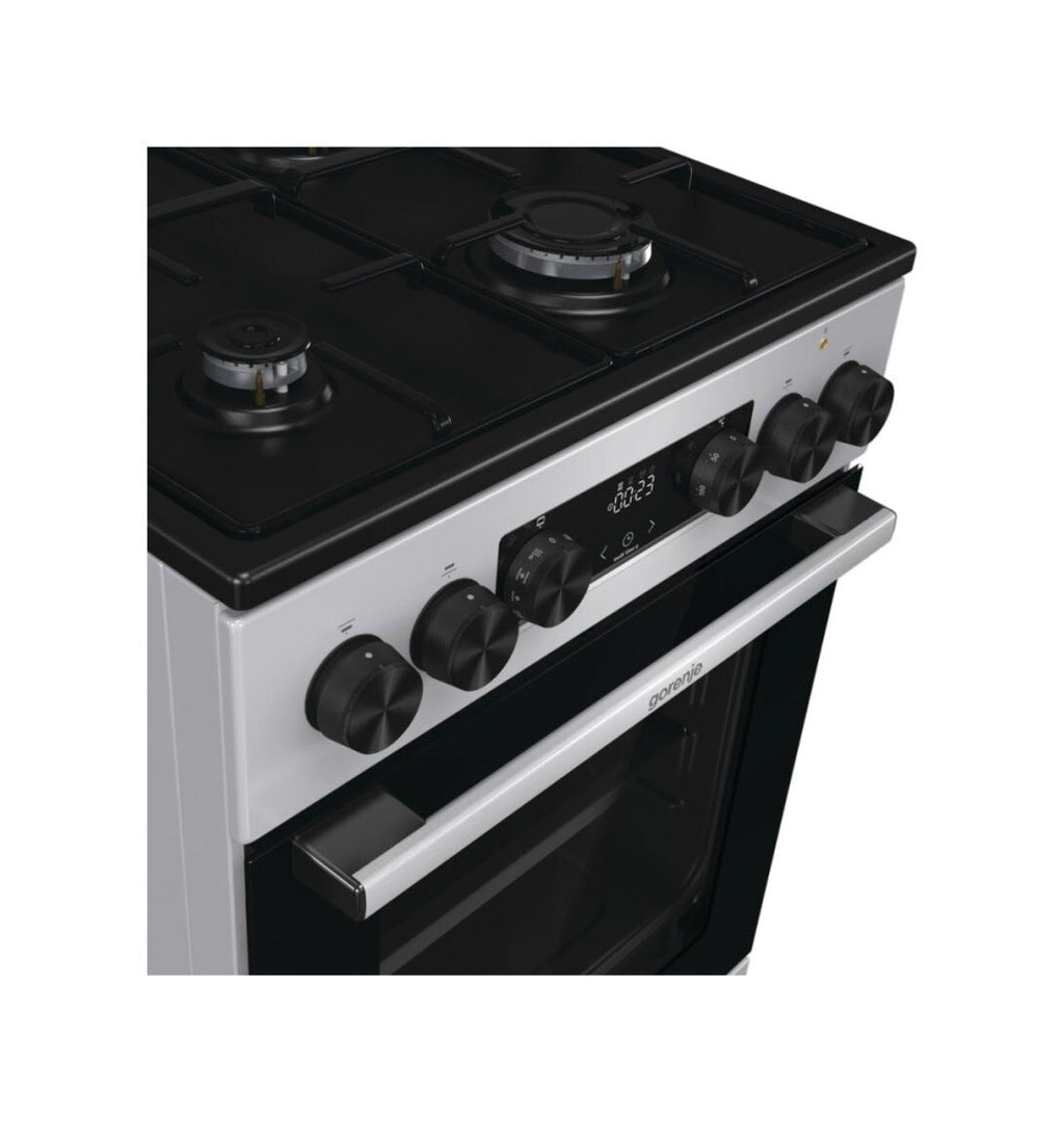 Gorenje GK5C60SJ Cucina da accosto cm. 50 - 4 fuochi gas + 1 forno elettrico - inox/nero