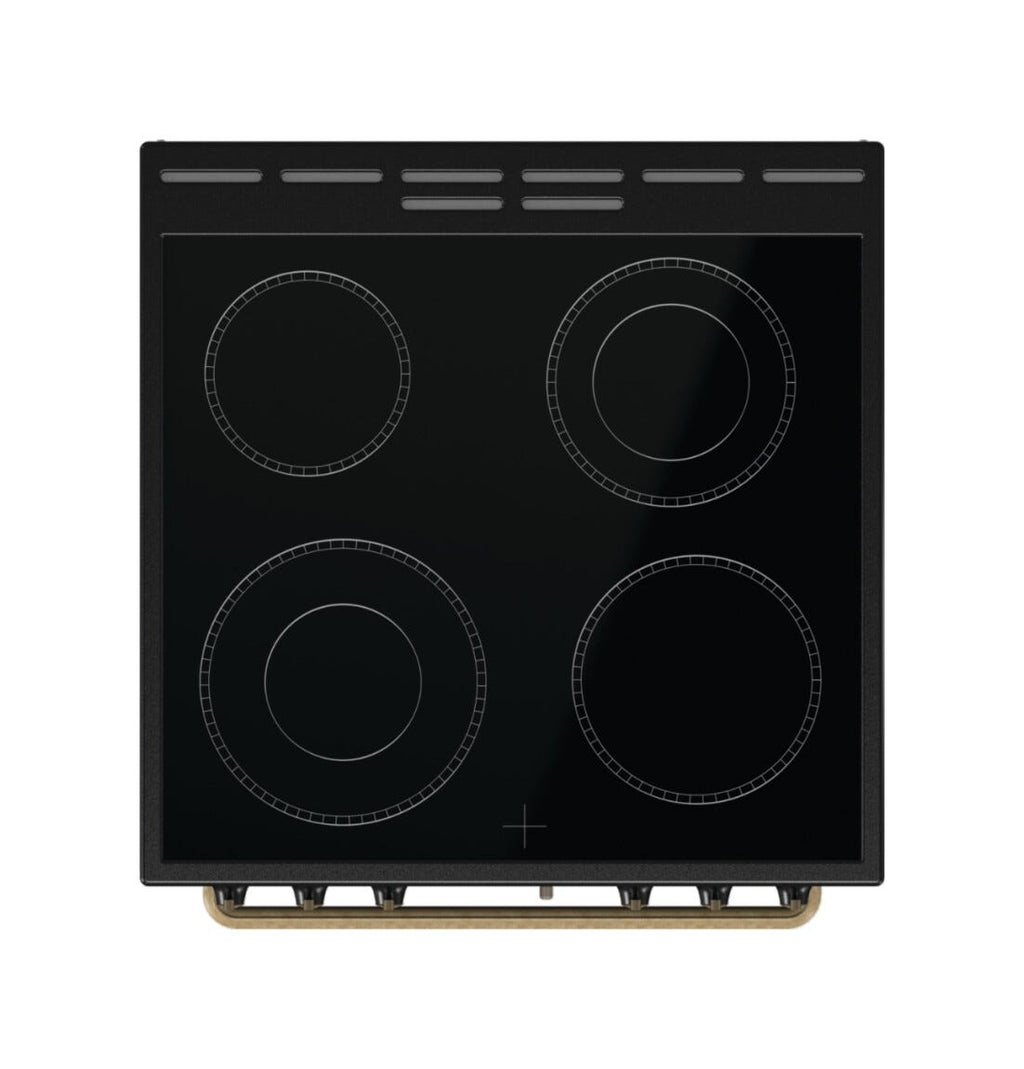 Gorenje GECS6B71CLB Cucina da accosto cm. 60 - 4 zone cottura elettriche + 1 forno elettrico - nero
