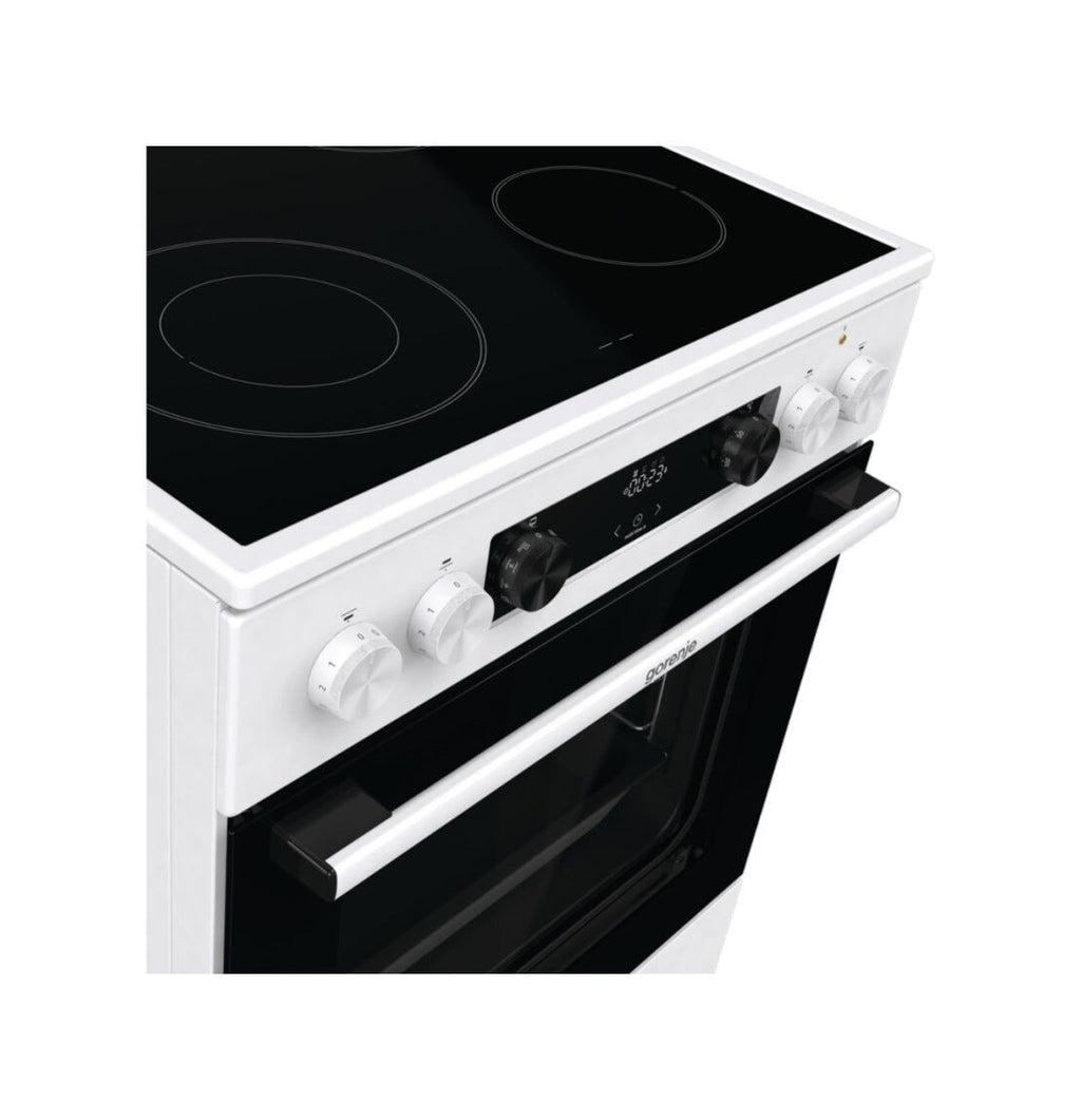 Gorenje GECS6C70WC Cucina da accosto cm. 60 - 4 zone cottura elettriche + 1 forno elettrico - bianco/nero