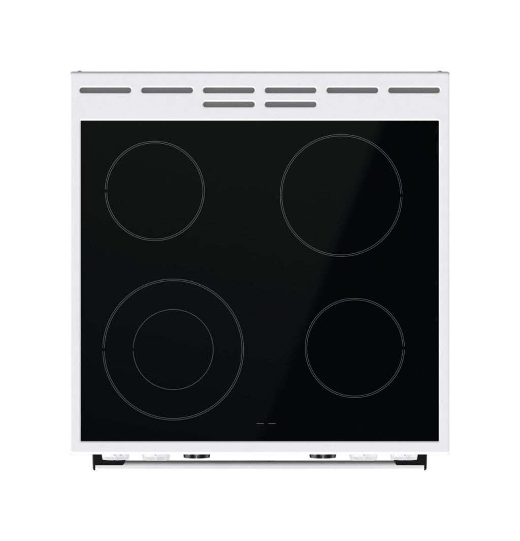 Gorenje GECS6C70WC Cucina da accosto cm. 60 - 4 zone cottura elettriche + 1 forno elettrico - bianco/nero