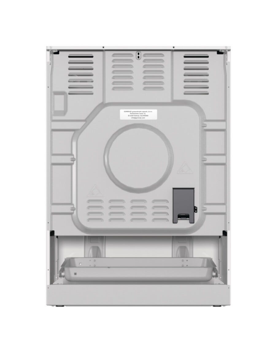Gorenje GECS6C70WC Cucina da accosto cm. 60 - 4 zone cottura elettriche + 1 forno elettrico - bianco/nero