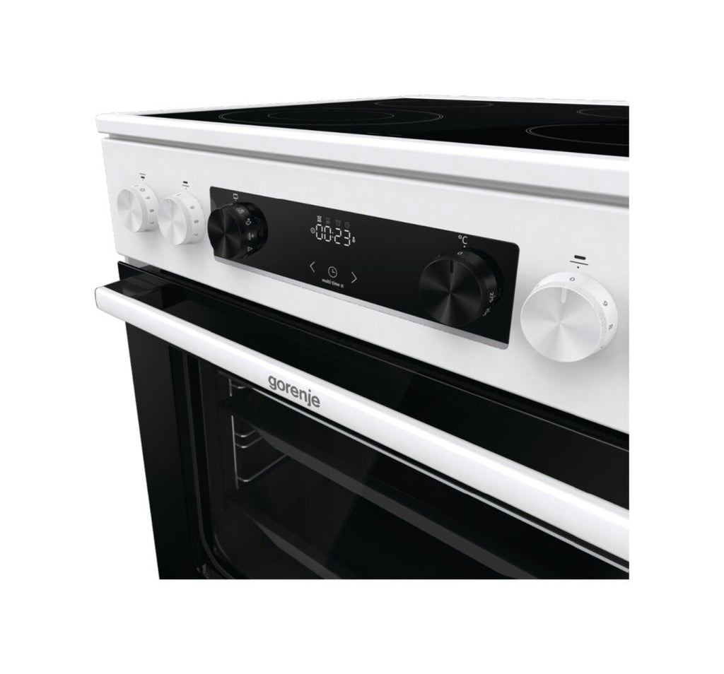 Gorenje GECS6C70WC Cucina da accosto cm. 60 - 4 zone cottura elettriche + 1 forno elettrico - bianco/nero