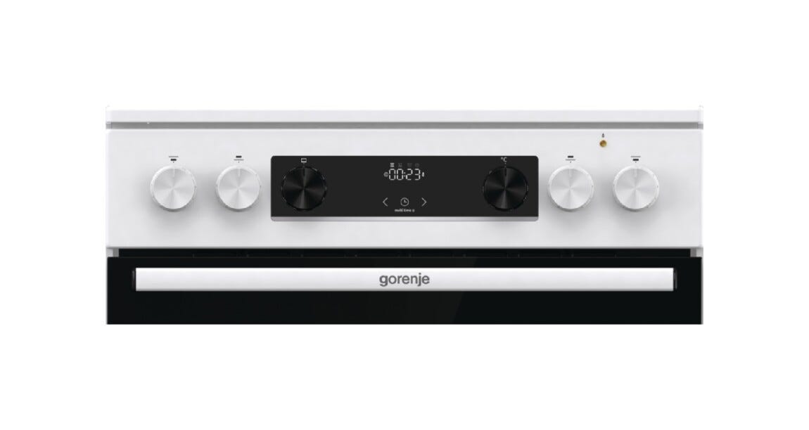 Gorenje GECS6C70WC Cucina da accosto cm. 60 - 4 zone cottura elettriche + 1 forno elettrico - bianco/nero