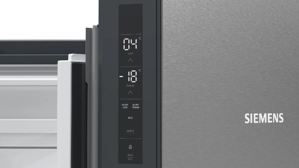 Siemens KF96NVPEA iQ300 Frigorifero con congelatore side by side - cm. 91 h 183 - lt. 605 - inox antimpronta