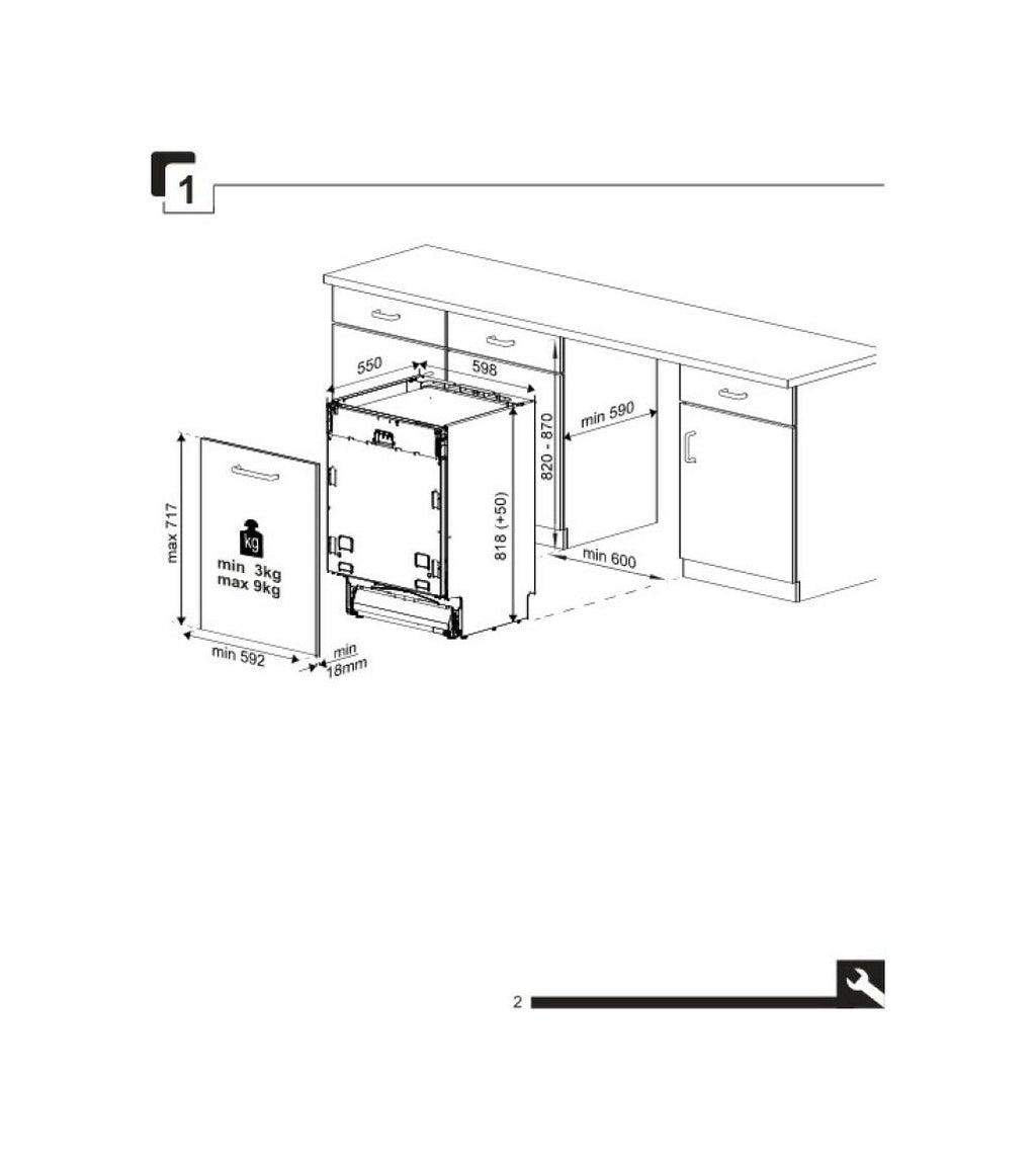 Beko DIN36430 Lavastoviglie integrata totale cm. 60 - 14 coperti