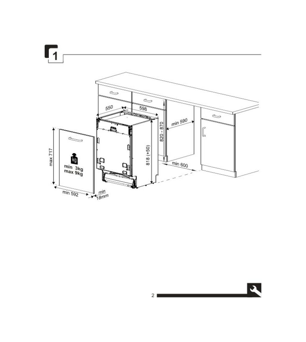 Beko DIN36430 Lavastoviglie integrata totale cm. 60 - 14 coperti