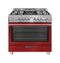 Glem ST965MRS Cucina da accosto cm. 90 - 5 fuochi + forno elettrico - rosso
