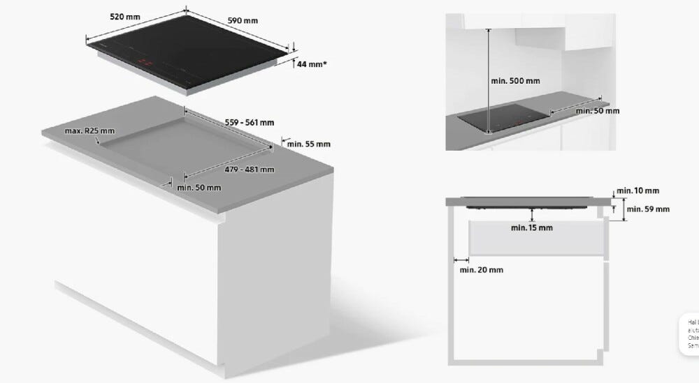 Samsung NZ64B5066KK/U1 Piano cottura a induzione cm. 60 - vetroceramica nero