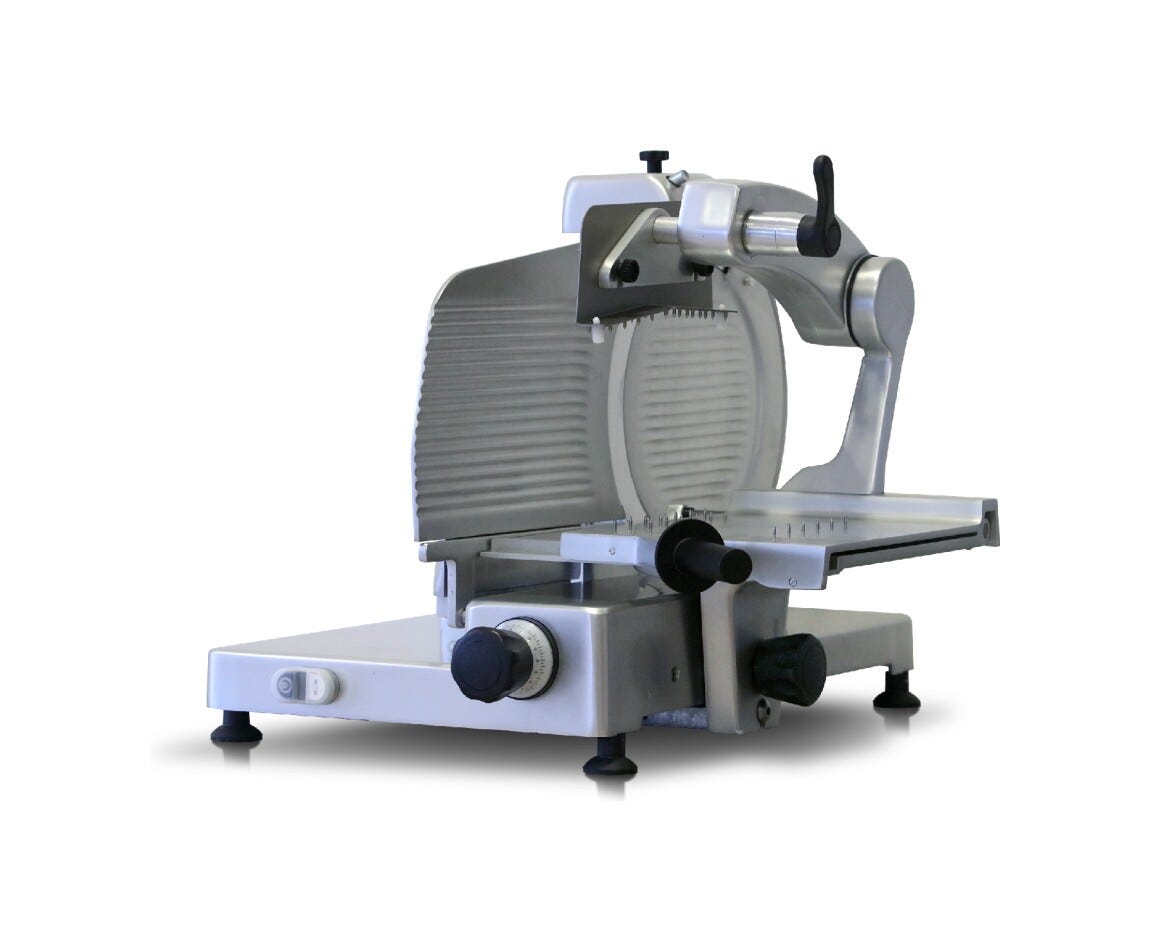 Swedlinghaus AF 350 VS PRO S Affettasalumi vericale mm. 350 - alluminio anodizzato