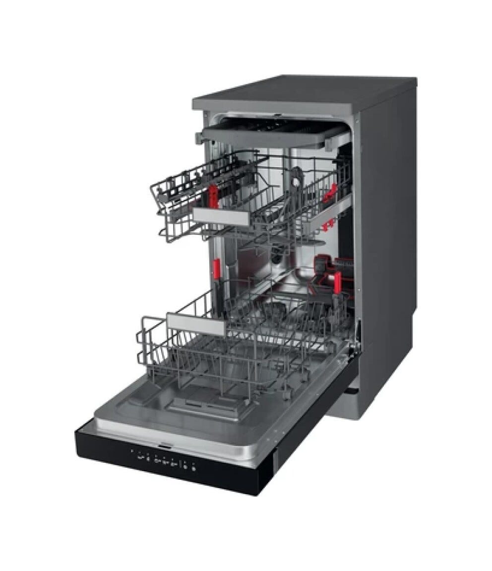 Whirlpool WSFO 3O23 PF X Lavastoviglie a libera installazione cm. 45 - 10 coperti - inox