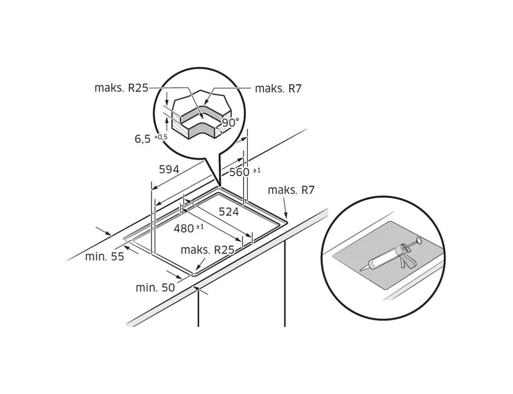 Samsung NZ64B5045FK Piano cottura ad induzione cm. 60 - nero