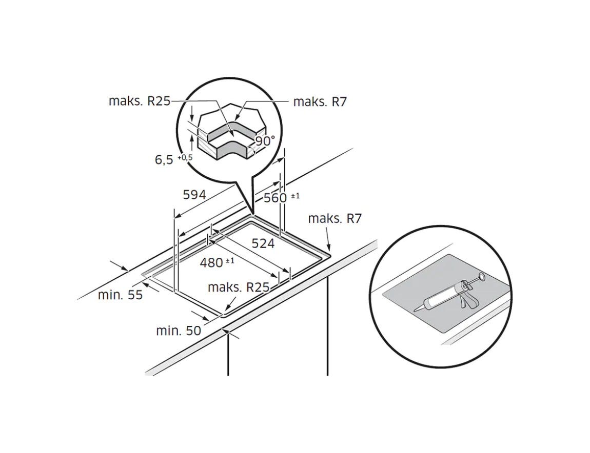 Samsung NZ64B5045FK Piano cottura ad induzione cm. 60 - nero