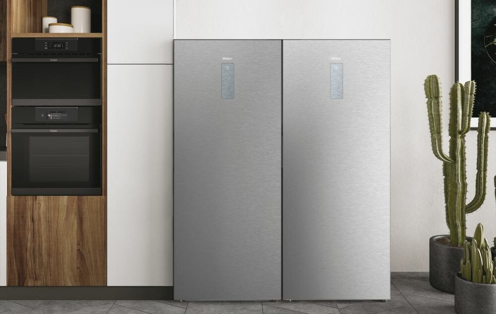 Haier H2R465SF 5 Frigorifero a libera installazione cm. 70 h. 173 - lt. 463 - argento