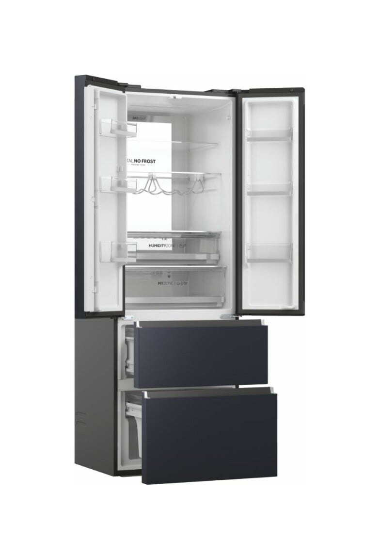 Haier HFW7720ENMB FD 70 Serie 7 Frigorifero con congelatore 4 porte - cm. 70 h 201 - lt. 477 - nero