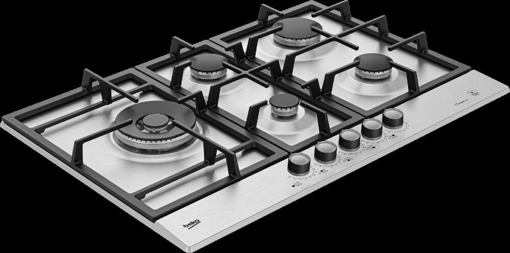 Beko HIAL75226SXE PractiClean e FlameAdjust Piano cottura a gas cm. 75 - inox