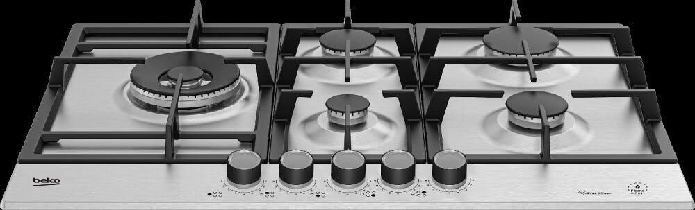 Beko HIAL75226SXE PractiClean e FlameAdjust Piano cottura a gas cm. 75 - inox