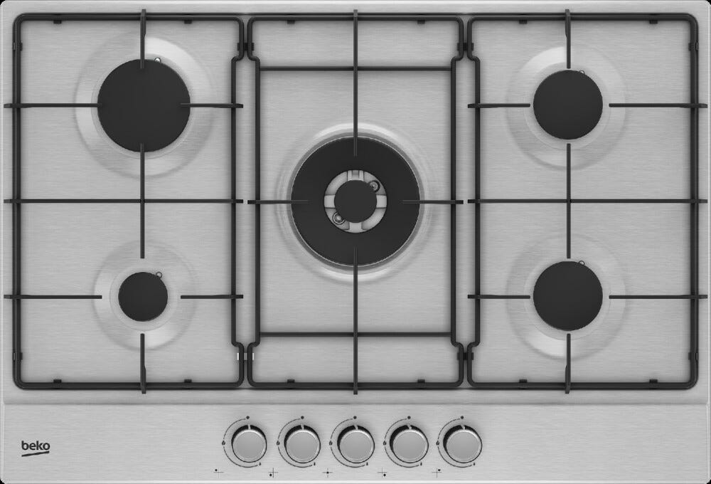 Beko HIAW75224SXE PractiClean Piano cottura a gas cm. 75 - inox