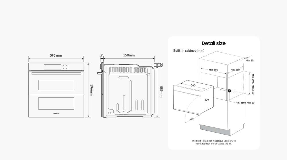 Samsung NV7B5755SBS Serie 5 Forno elettrico cm. 60 - acciaio inossidabile