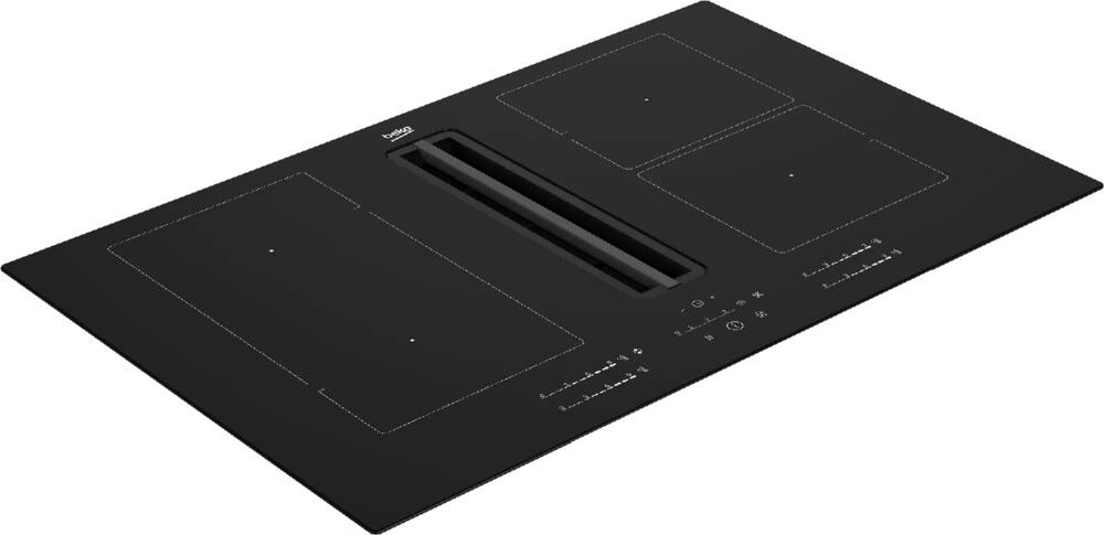 Beko HIXI84700UF Piano cottura induzione cm. 82 con cappa integrata - vetroceramica nero