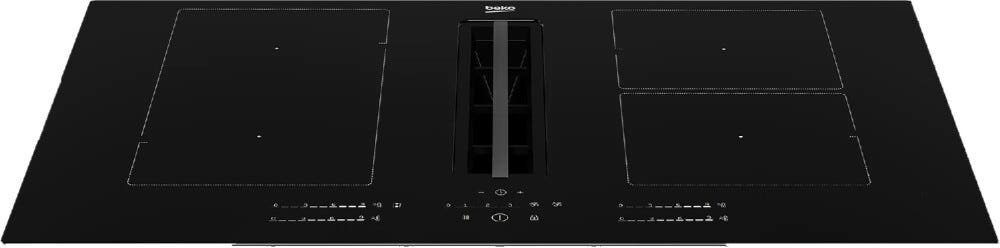 Beko HIXI84700UF Piano cottura induzione cm. 82 con cappa integrata - vetroceramica nero