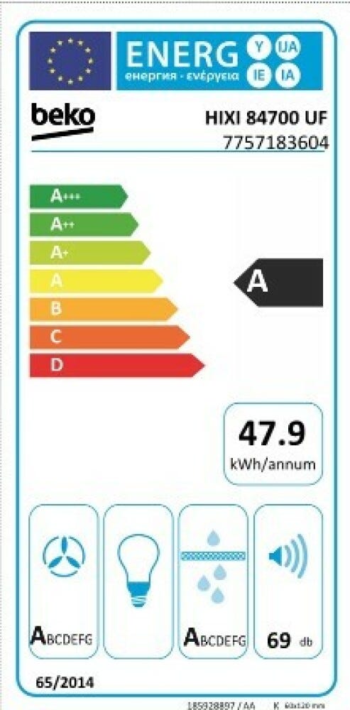 Beko HIXI84700UF Piano cottura induzione cm. 82 con cappa integrata - vetroceramica nero