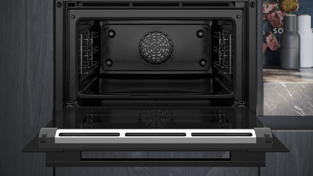 Siemens CB774G1B1 iQ700 Forno compatto pirolitico cm. 60 h 45 - vetro nero