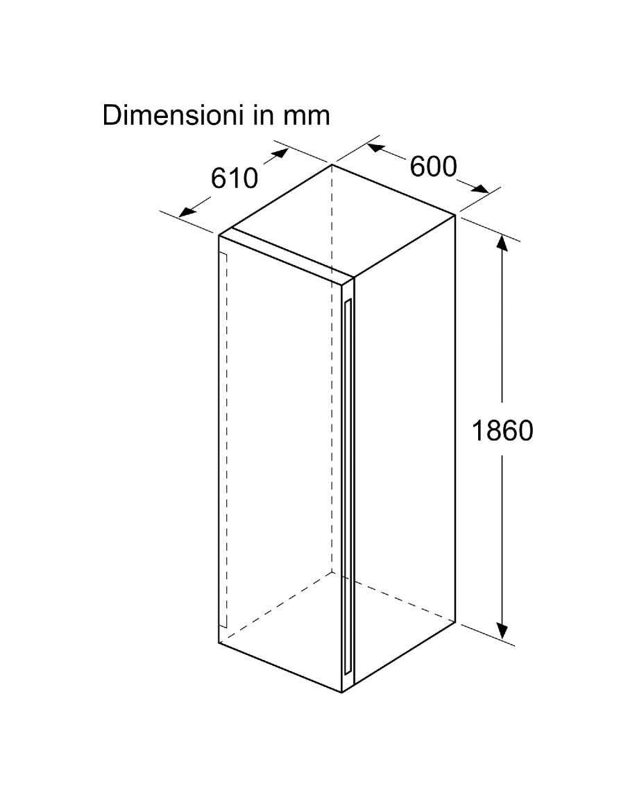 Siemens KW36KATGA iQ500 Cantina vini a libera installazione cm. 60 - 199 bottiglie - inox
