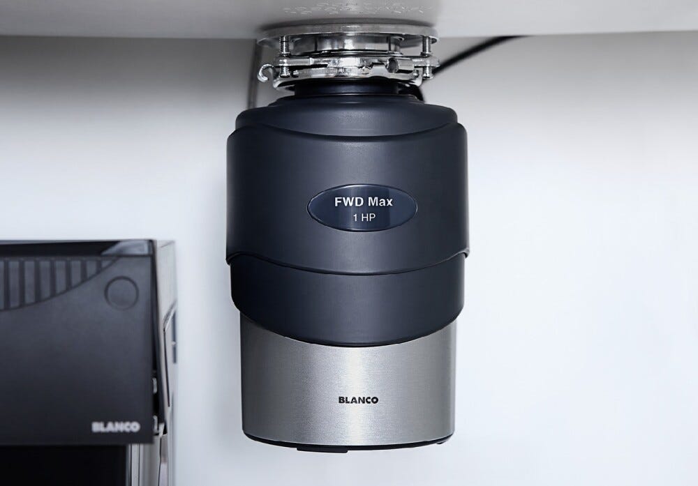 Blanco FWD Max Dissipatore per rifiuti alimentari, 1 hp, acciaio inox