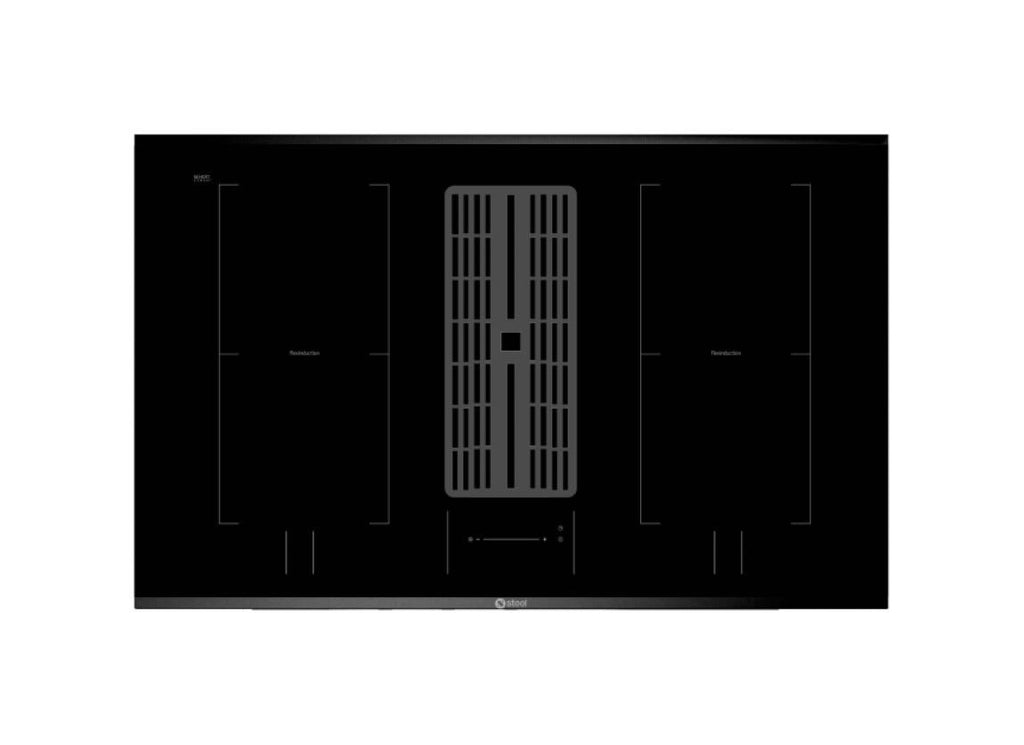 Steel Enfasi 90 EQ9F-4FIKW Mistral Cucina da accosto 90 cm, piano cottura a induzione con aspirazione integrata, forno multifunzione