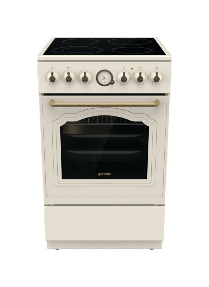 Gorenje GECS6B70CLI Cucina da accosto cm. 60 - 4 zone elettriche + 1 forno elettrico - beige