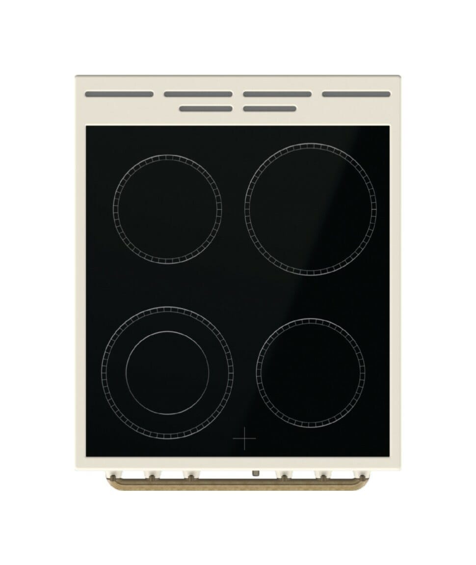 Gorenje GECS6B70CLI Cucina da accosto cm. 60 - 4 zone elettriche + 1 forno elettrico - beige