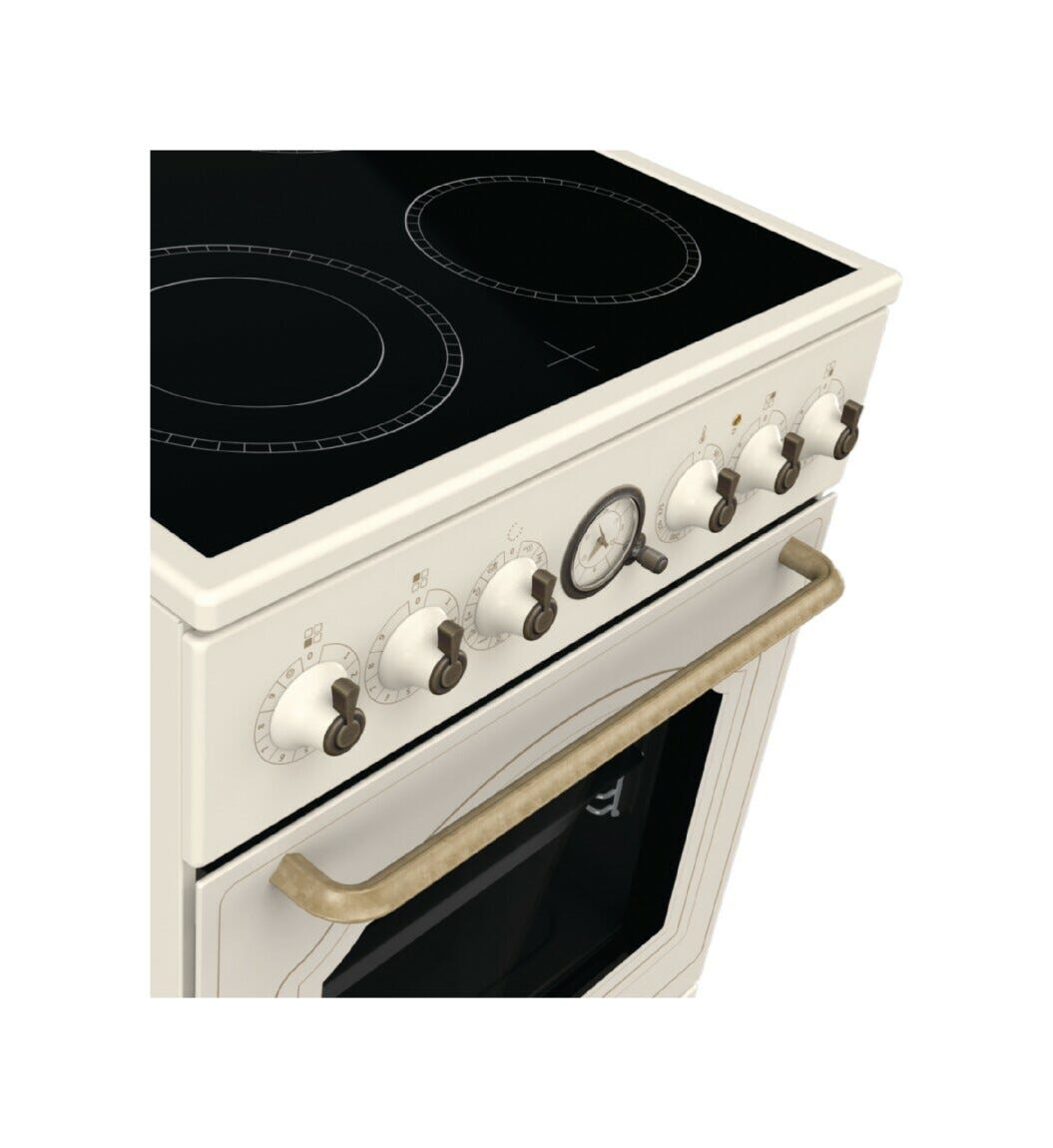 Gorenje GECS6B70CLI Cucina da accosto cm. 60 - 4 zone elettriche + 1 forno elettrico - beige