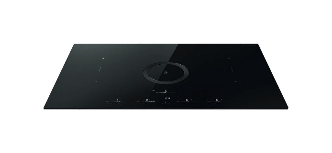 Elica NIKOLATESLA SWITCH GLOW BL/F/83 Piano cottura induzione con cappa filtrante integrata cm. 83 - vetro nero