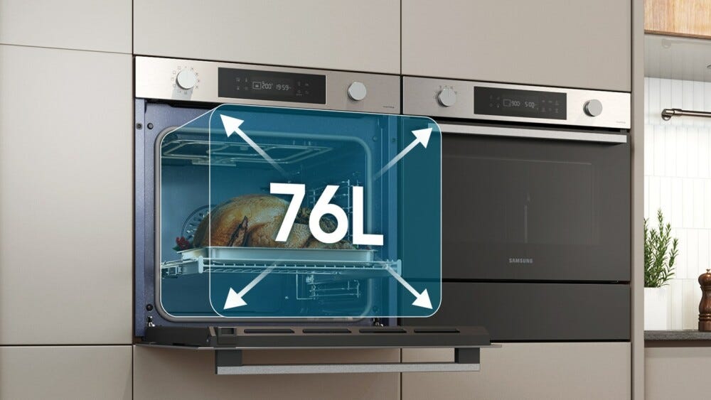 Samsung NV7B4040VBS/U5 Forno combinato a vapore cm. 60 - inox